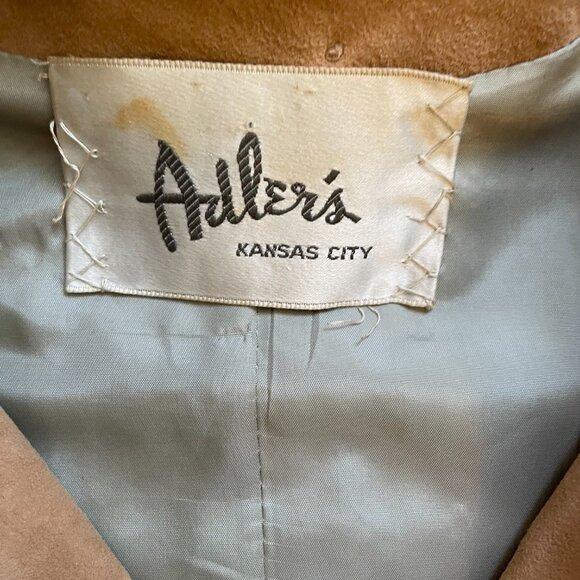 Vintage Highlander 1960s camel color soft suede coat w/removable collar - Picture 8 of 13